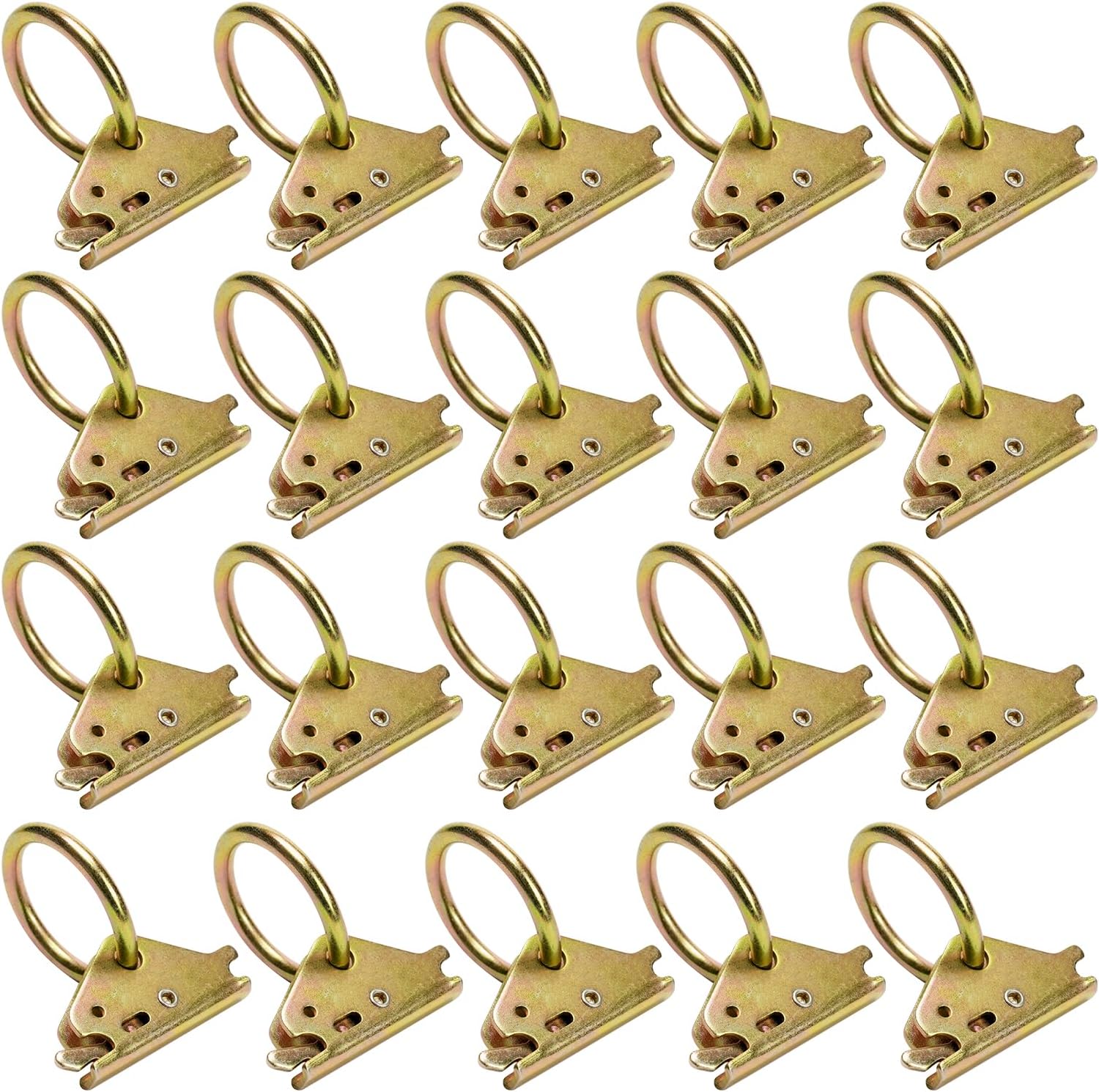 20-Pack Heavy Duty Steel E-Track O-Rings for Secure Cargo