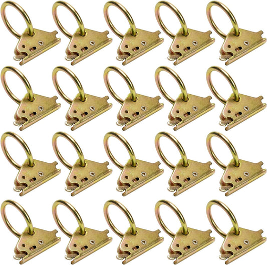 20-Pack Heavy Duty Steel E-Track O-Rings for Secure Cargo