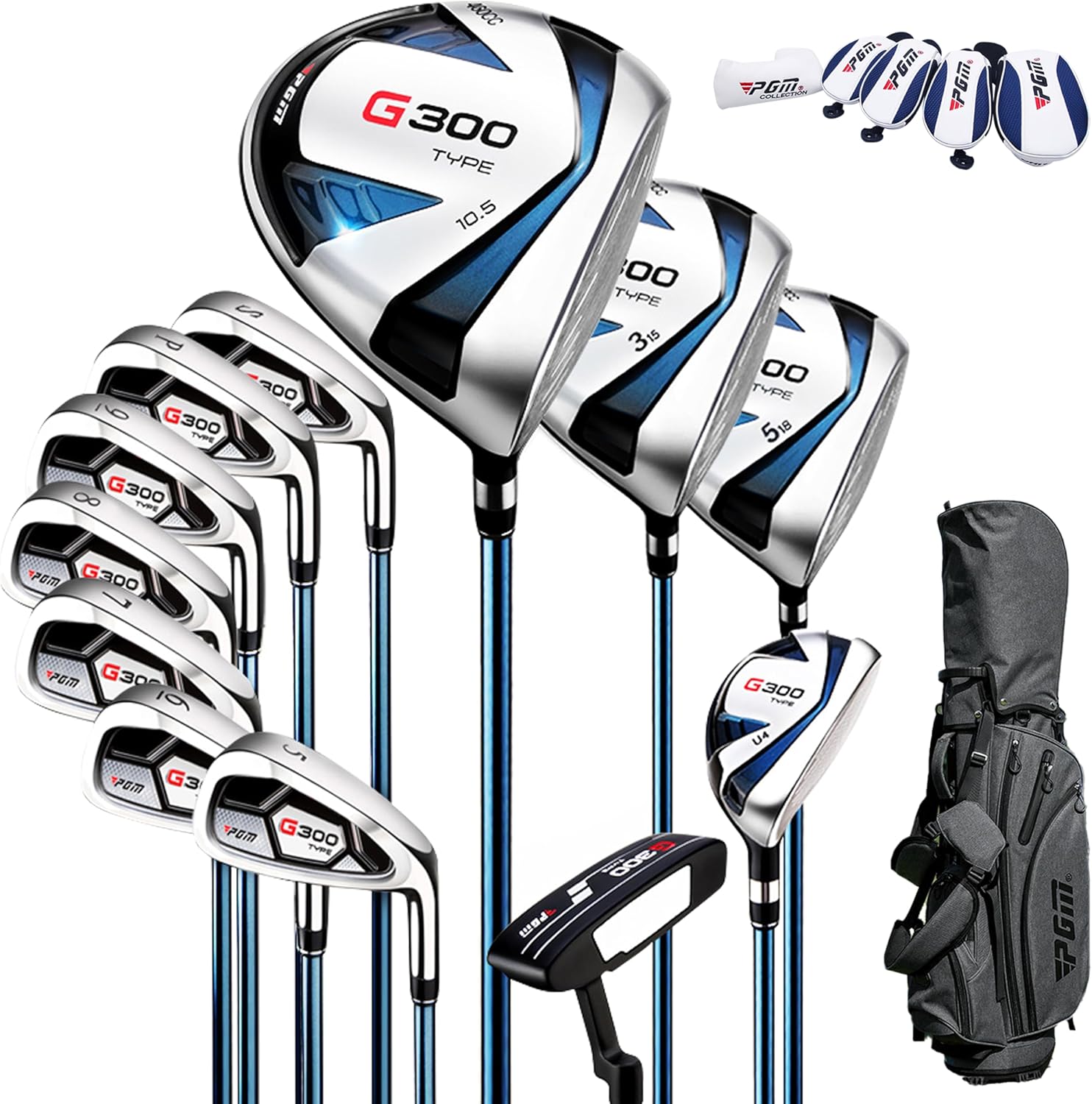 PGM 18 Pieces Mens Golf Club Set for Beginners and Novices