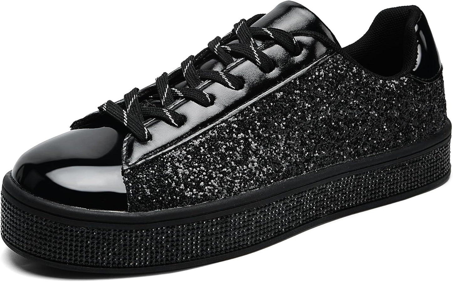 UUBARIS Women's Glitter Tennis Sneakers for Sparkly Style