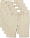 The Children'S Place Girls Chino Shorts - Comfortable 4-Pack Apparel
