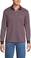 Lands' End Men's Supima Cotton Long Sleeve Polo Shirt for Comfort