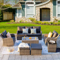 MEISSALIVVE 6 Piece Outdoor Rattan Patio Furniture Set