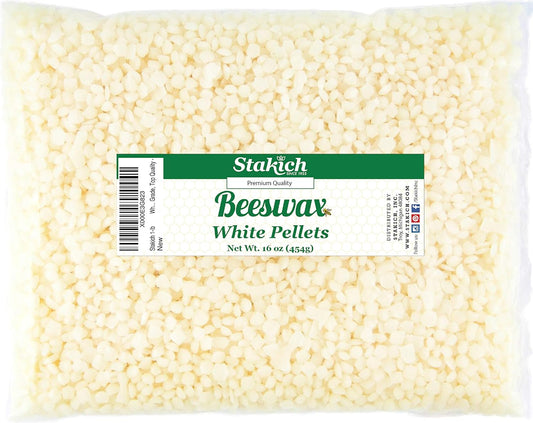 Stakich Pure White Beeswax Pellets - Premium Cosmetic Grade