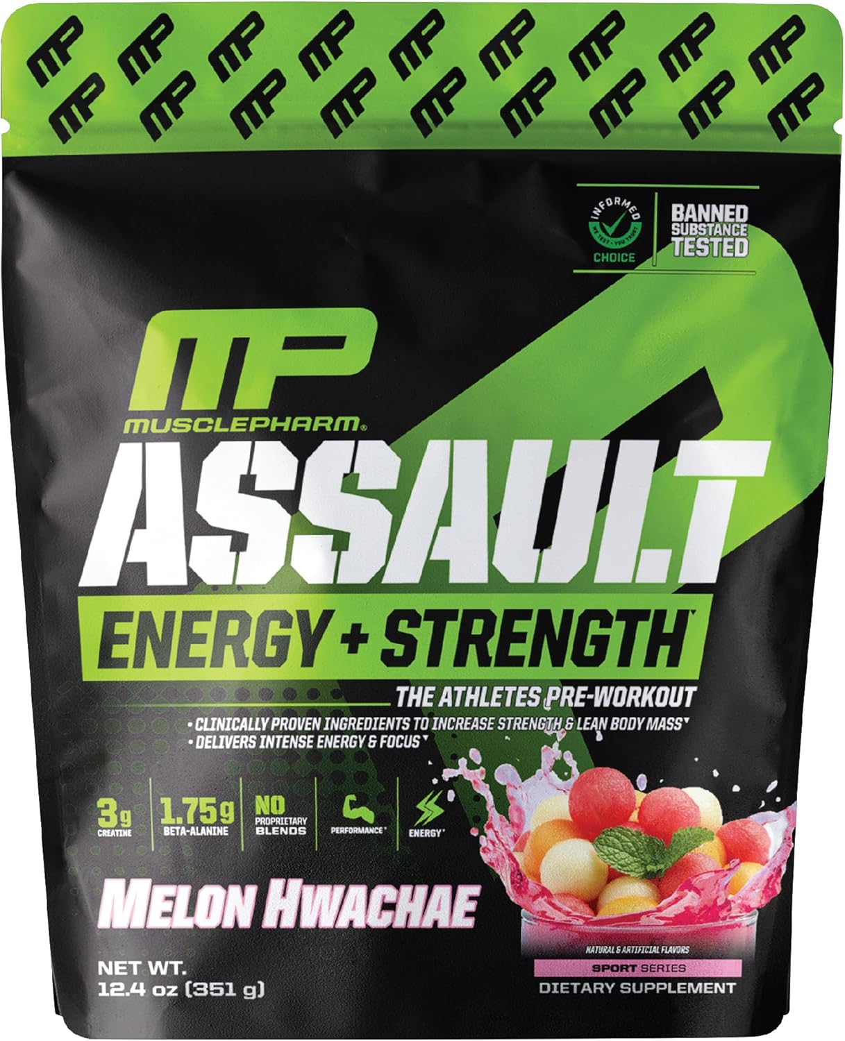 Muscle Pharm Assault Pre Workout Powder for Energy & Strength
