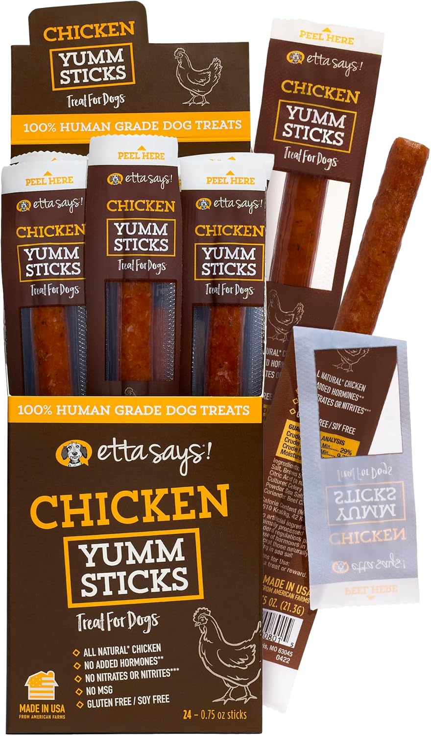 Yumm Sticks Real Meat Chicken Dog Jerky Treats for Pets