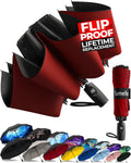 TUMELLA Flip-proof Inverted Travel Umbrella for All Weather