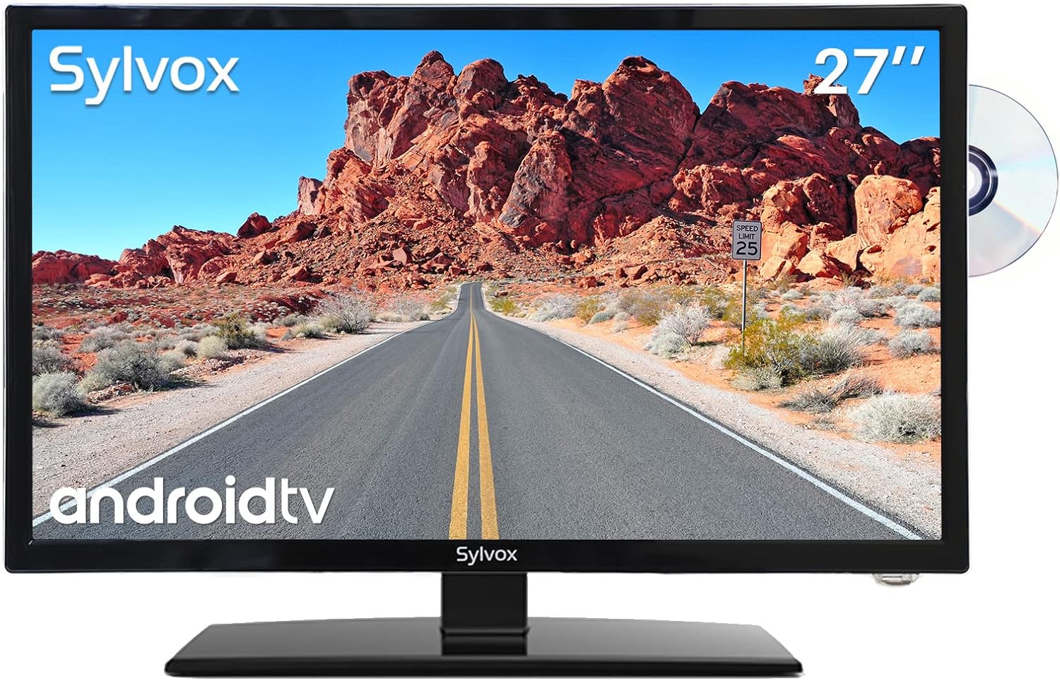 SYLVOX 27 Smart TV HD with Built-in DVD, WiFi