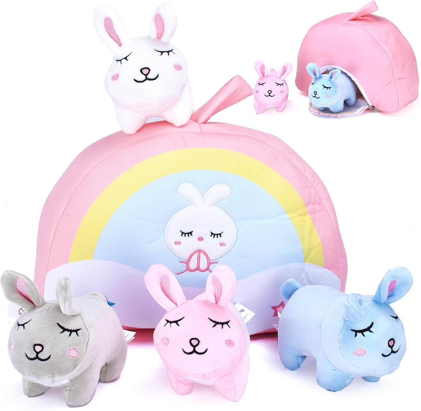 Premium Bunny Plush Toy Set of 5 for Magical Playtime Fun