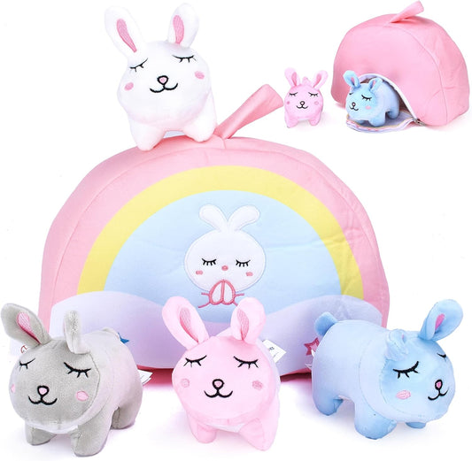 Premium Bunny Plush Toy Set of 5 for Magical Playtime Fun
