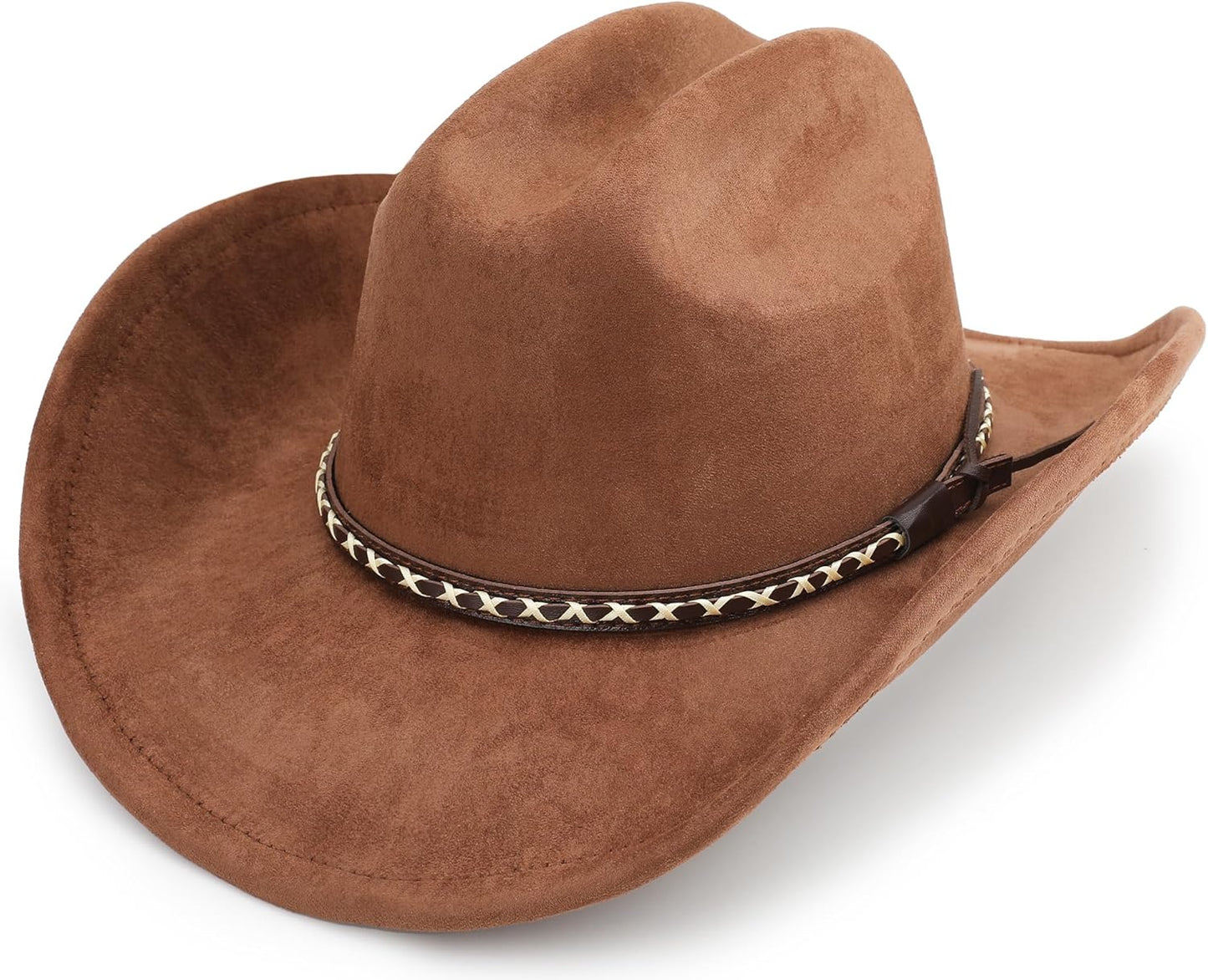 Western Cowboy Hat for Men and Women - Unisex Wide Brim Felt