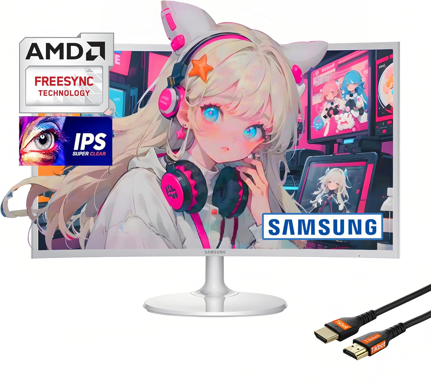 SAMSUNG 27 Curved Business Gaming Monitor, Enhanced Visuals