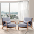 INZOY Mid-Century Modern Accent Chair Set of 2 - Comfortable Dark Grey