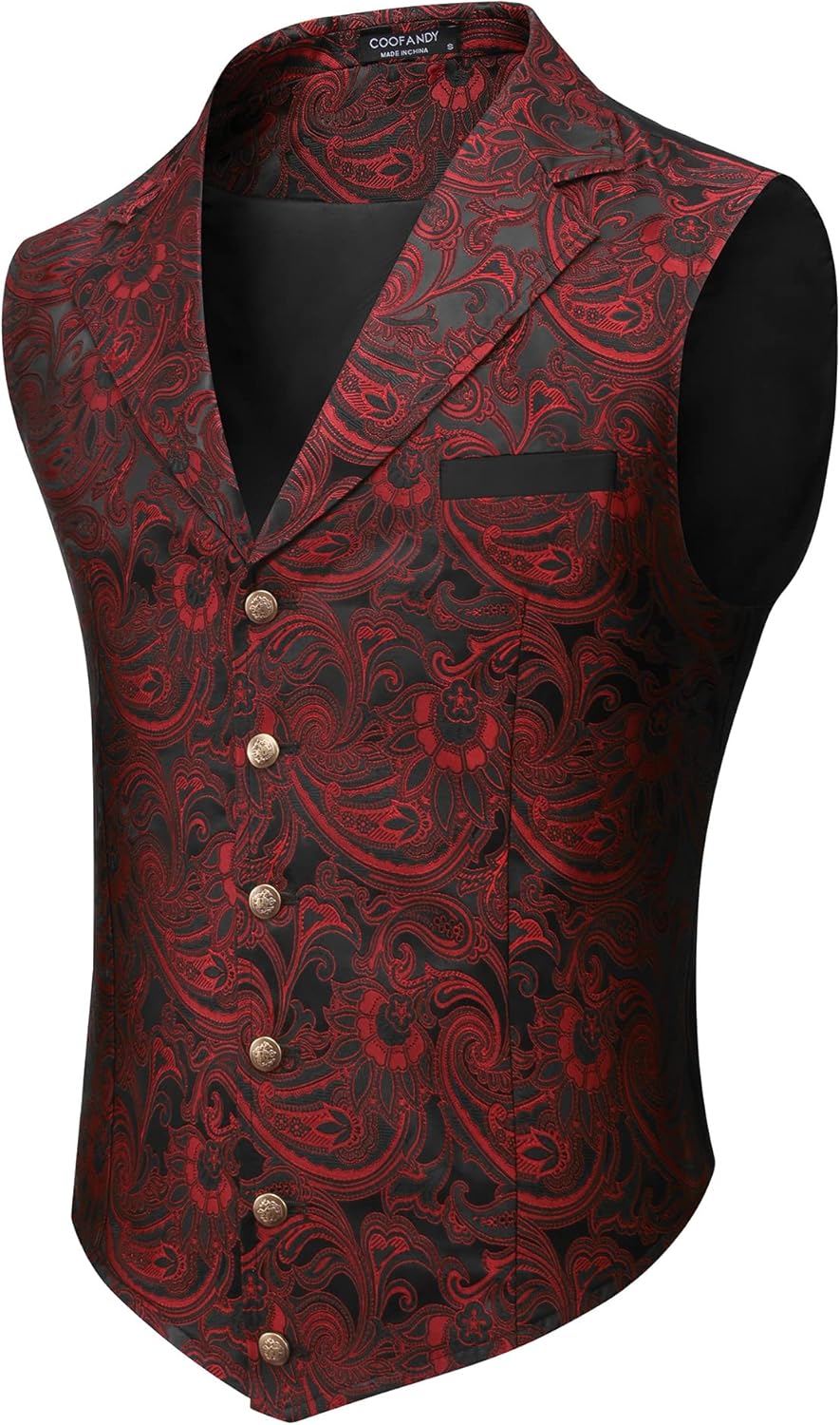 Stylish COOFANDY Mens Suit Vest for Gothic and Formal Occasions