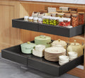 Pull Out Cabinet Organizers 21in Deep 2 Pack - Adjustable, Silent