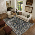 Washable Area Rugs for Living Room 5x7 - Stain Resistant Low Pile