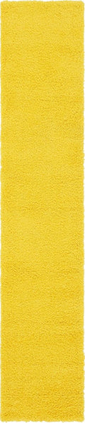 Unique Loom Solid Shag Area Rug 2 ft 6 in x 13 ft 1 in Runner - Tuscan