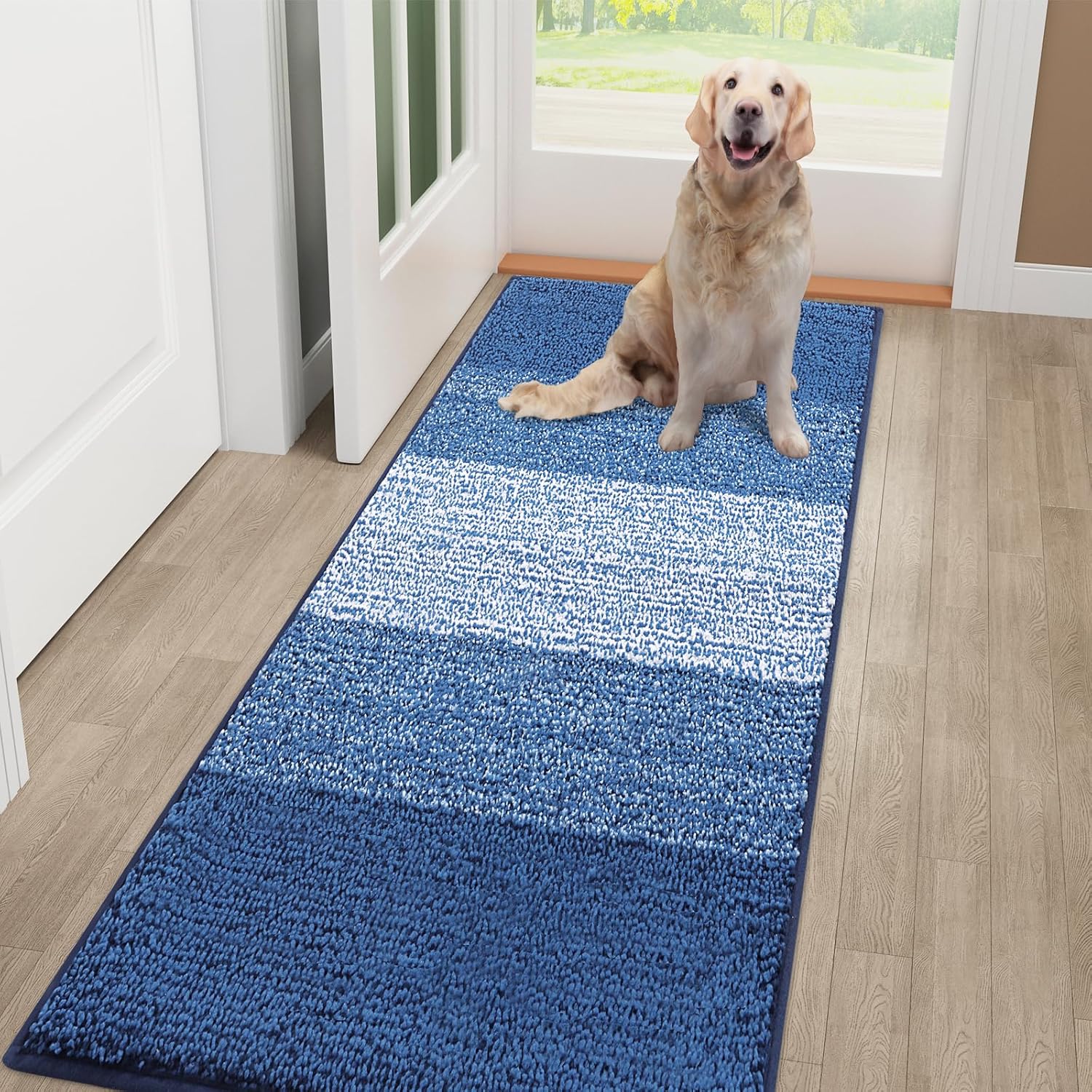 Smiry Dog Door Mat for Muddy Paws - Absorbent and Durable