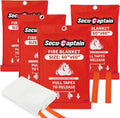 SecuCaptain Emergency Fire Blanket for Home 60in x 60in 4 Pack - Large