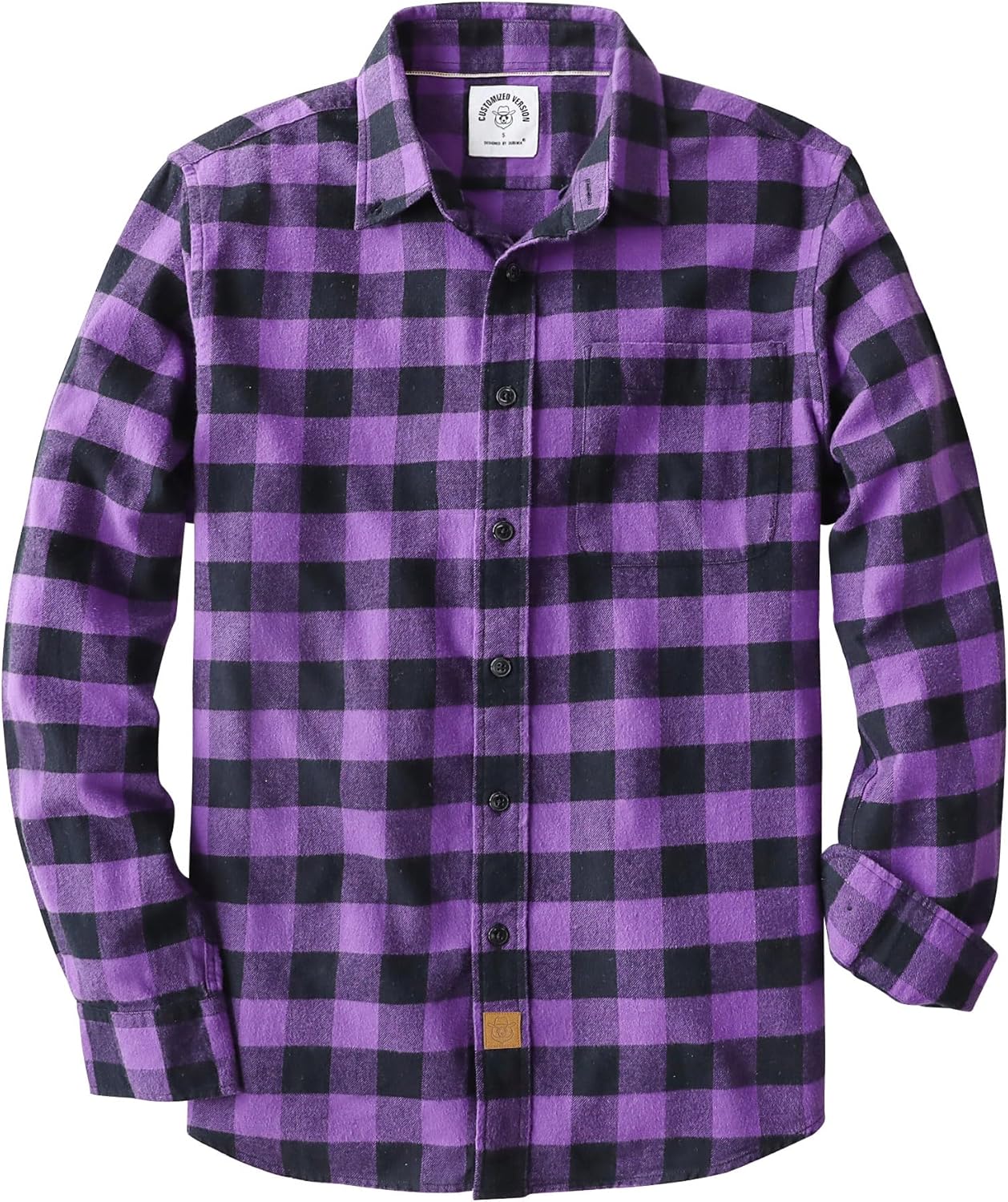 Dubinik Mens Flannel Shirt 100% Cotton Long Sleeve Casual Wear
