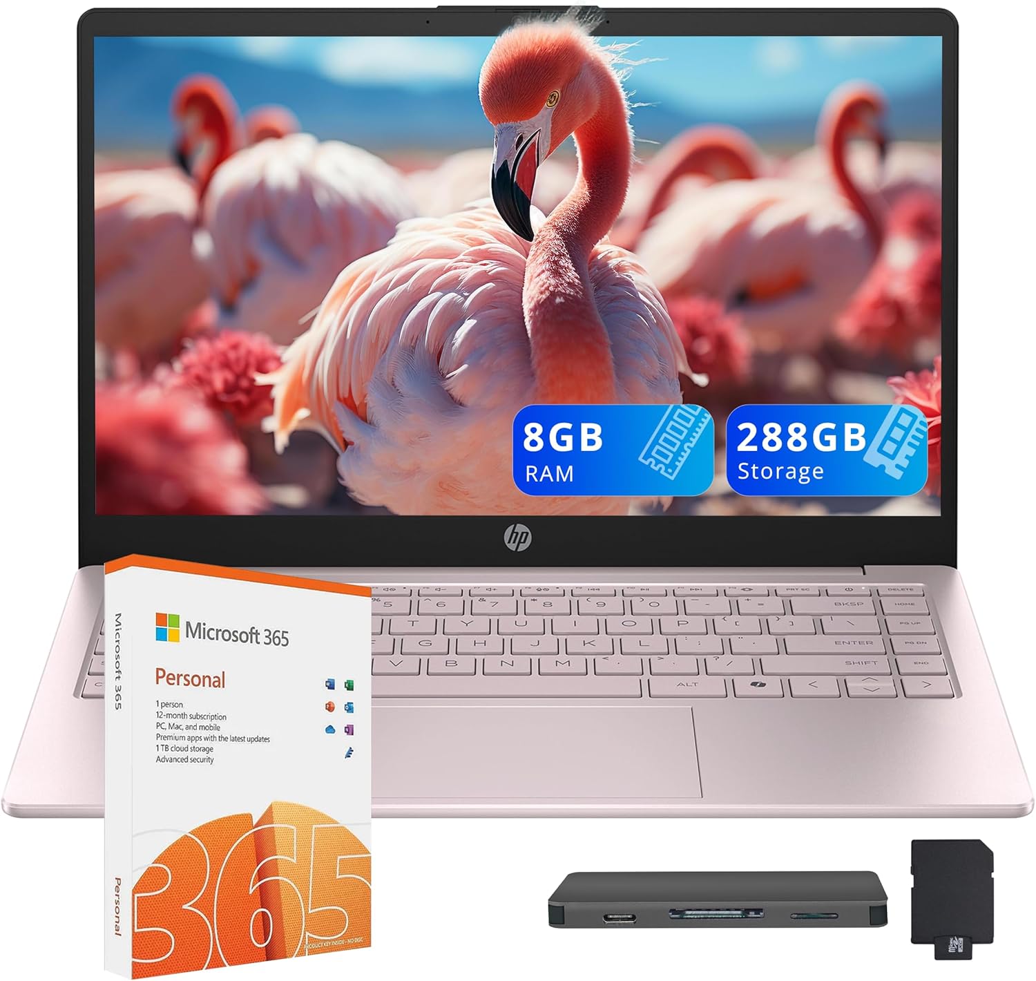 HP Stream 14 HD Laptop with Intel N150, 8GB RAM, 288GB Storage