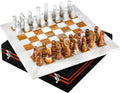 Marble Chess Set 12in Handcrafted Board and Weighted Pieces