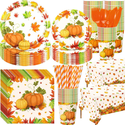 452 Pcs Fall Thanksgiving Party Decorations for Autumn Gatherings