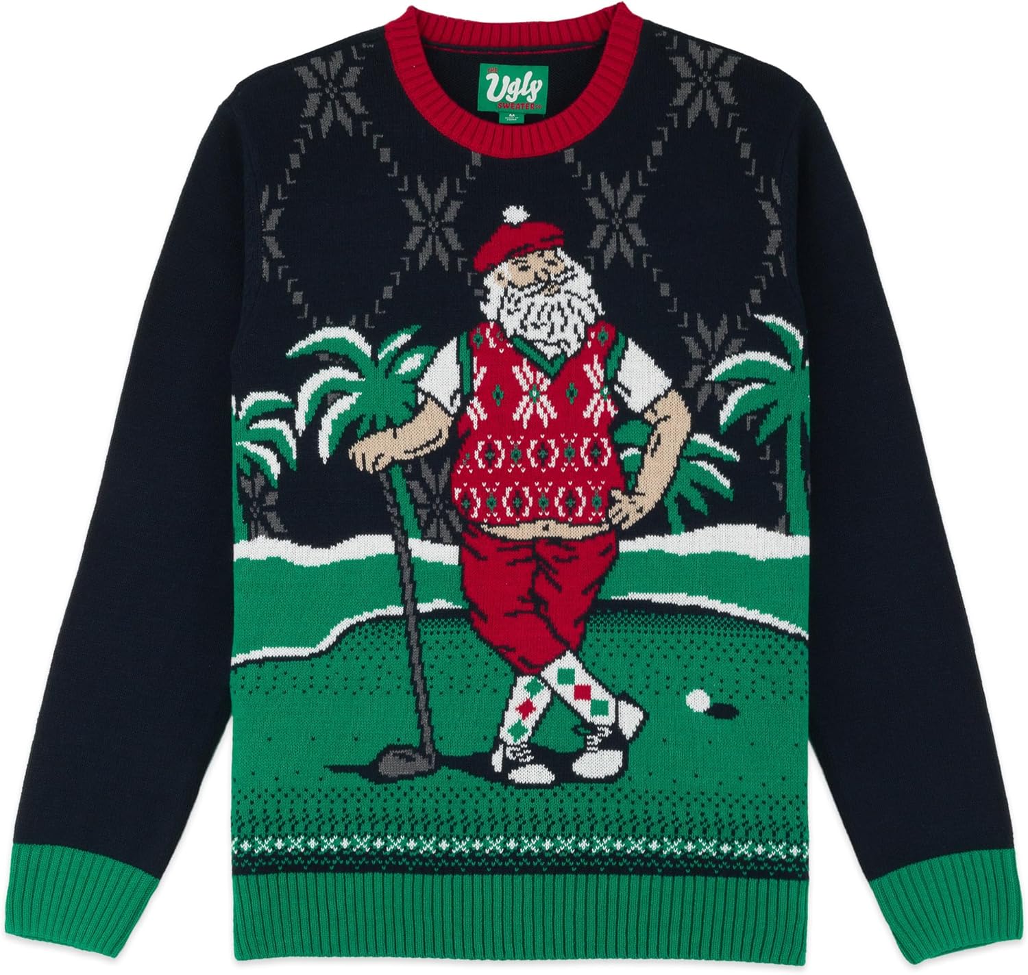 Mens Sports Golf Ugly Christmas Sweater for Holiday Fun