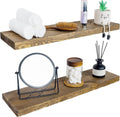 30 in Distressed Walnut Floating Shelf - Rustic Solid Wood