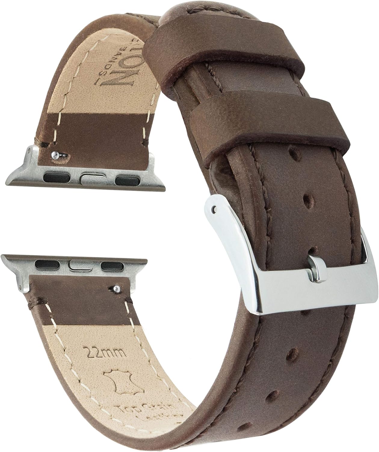 Top Grain Leather Watch Bands for Apple Watch Models by Barton