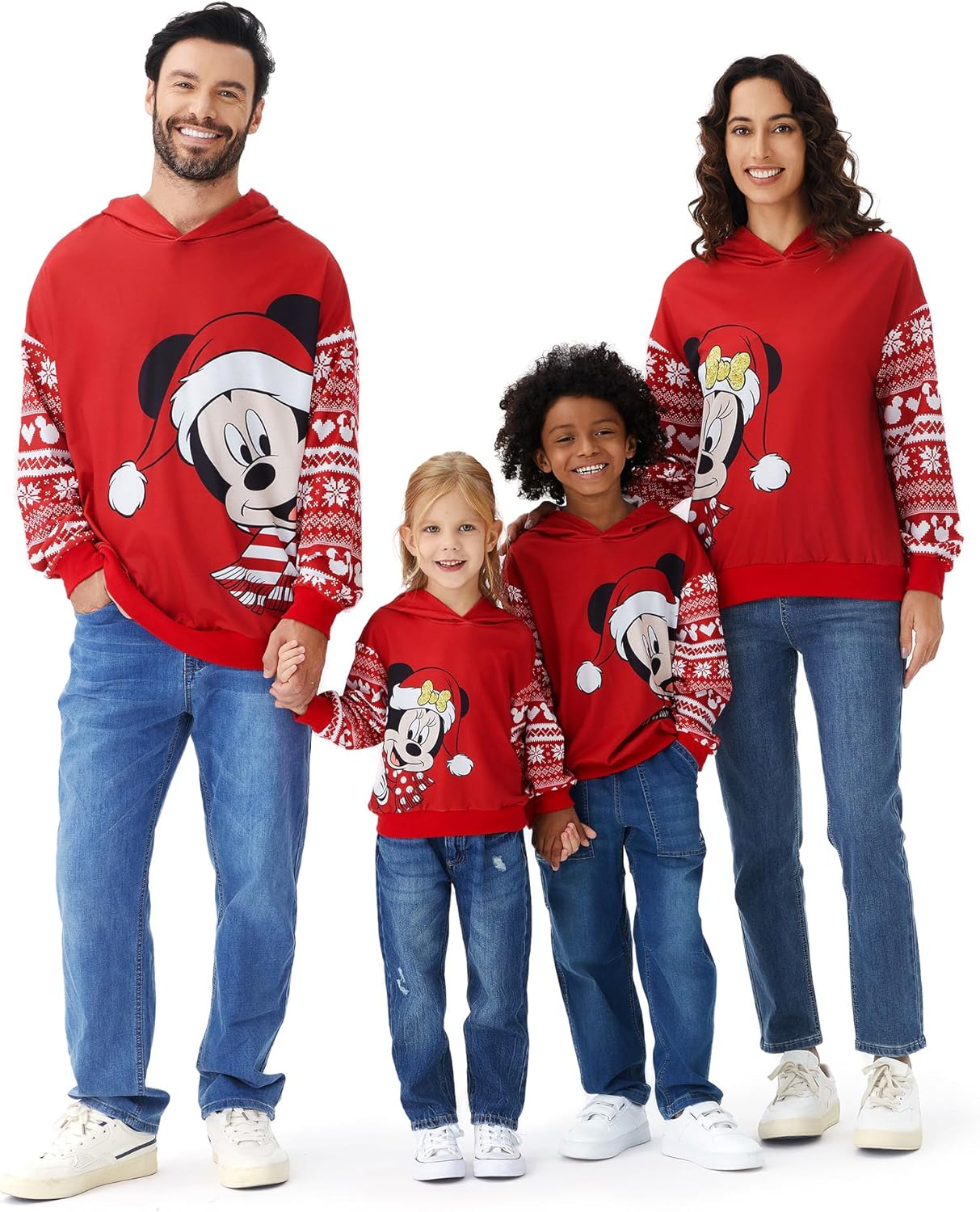 Disney Mickey and Friends Family Matching Christmas Hoodies