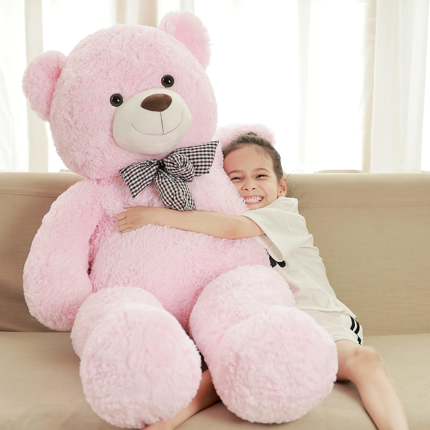 Poutmac Big Teddy Bear 55 in Giant Pink Plush Toy for All Ages