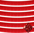 10 Pack 10 ft Red Foil Fringe Garland Metallic Tinsel Streamers