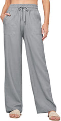 Willit Women Linen Pants Wide Leg Casual Palazzo Pants (Style 8X3Q)