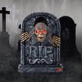 Halloween Animatronics Zombie Tombstone - Motion Activated LED Prop