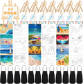 Motipuns 12 Piece Pre Drawn Canvas Painting Kit for Adult Artists