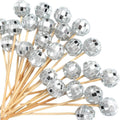 Hushee 100 Pcs Disco Ball Cocktail Picks - Unique Party Garnish