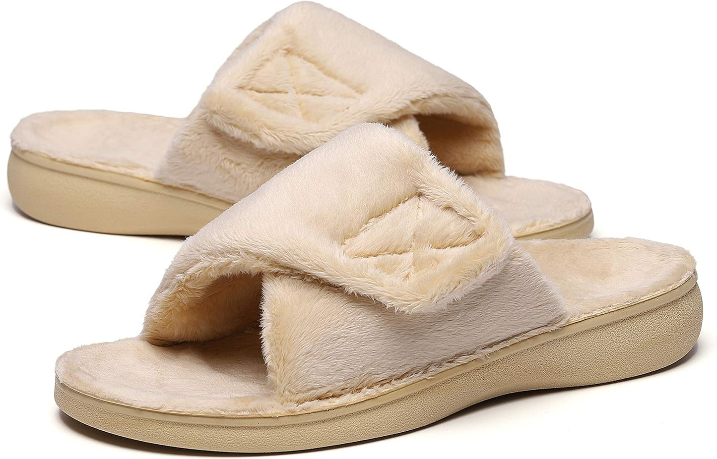 SOLLBEAM Women's Adjustable Slippers for Plantar Fasciitis Relief