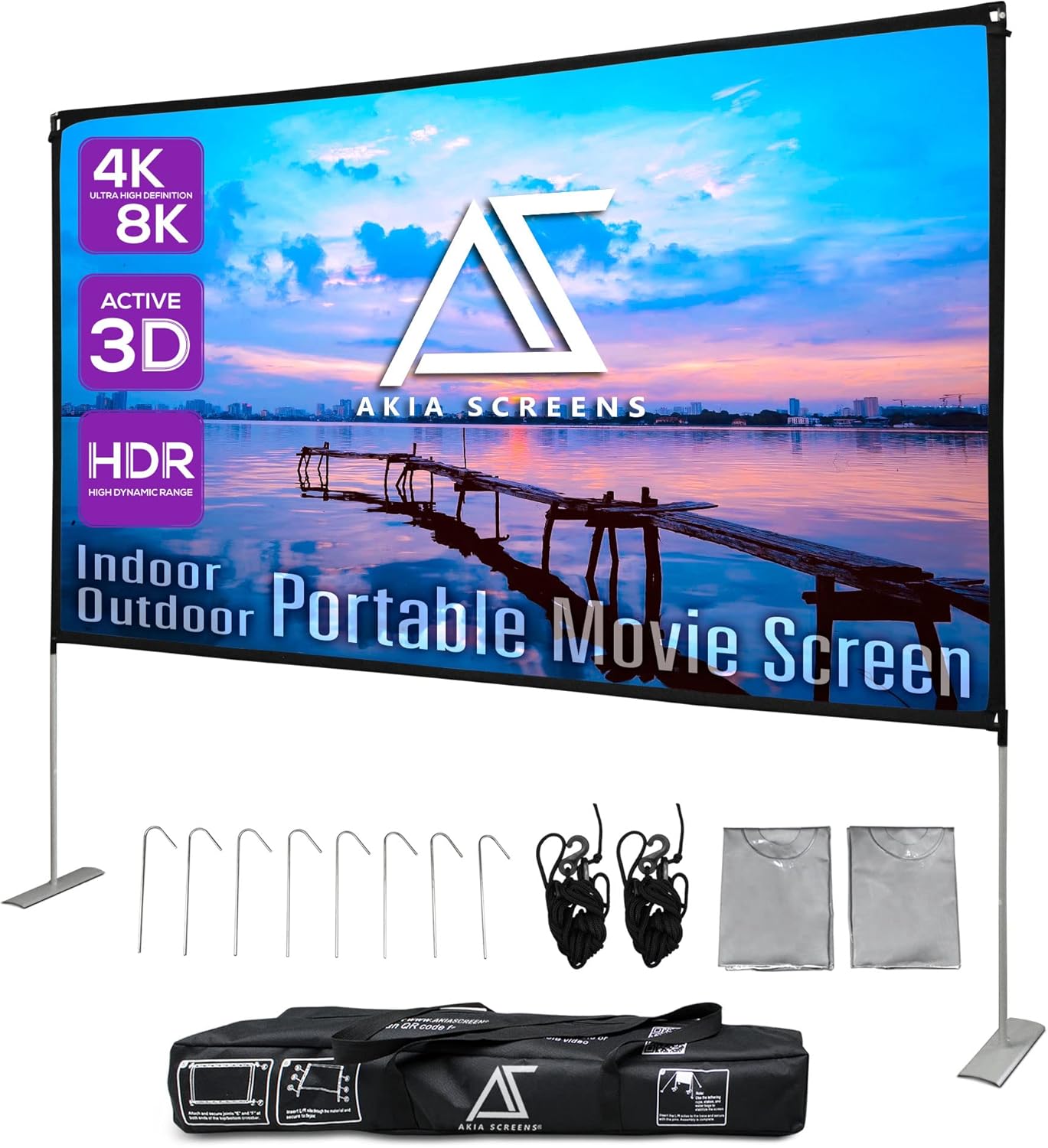 Portable 125 Projector Screen - HD Quality