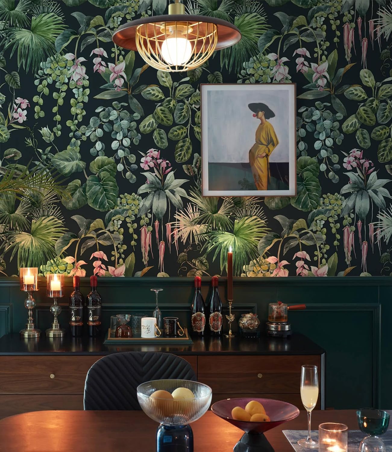 Ismoon Peel and Stick Wallpaper for Tropical Jungle Decor