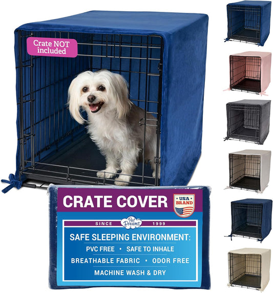 Pet Dreams Dog Crate Cover - Breathable Fabric for Crates