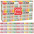 Natural Lip Balm Bulk - 200 Pack with 12 Flavors for Care