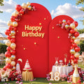 Red Arch Cover Set of 2 for Stunning Party Backdrop Decoration