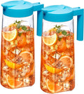 Amazing Abby Slim 2-Pack Tritan Pitcher 64 oz - Slim Refrigerator Fit