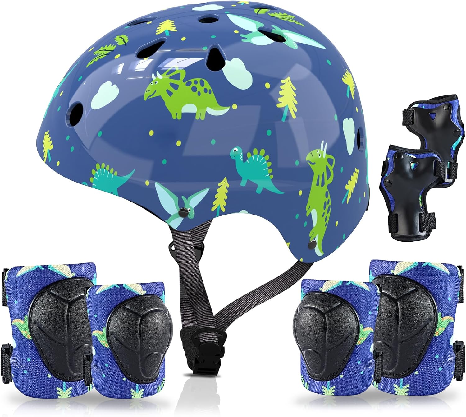 Kids Helmet with Knee Pads Elbow Pads for Safe Outdoor Fun