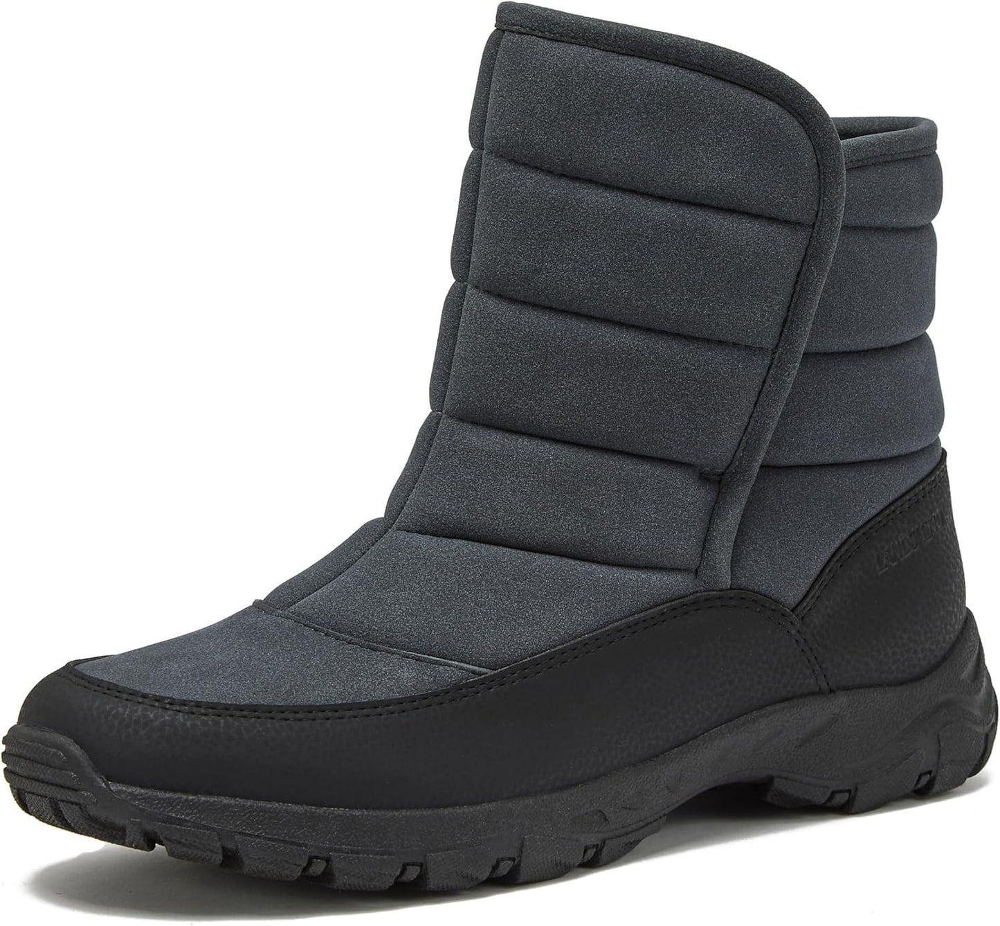 Expedition Quilted Slip On Mens Snow Boots for Winter Comfort