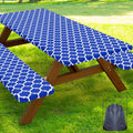 Picnic Table Cover with Bench Covers for 8 ft Tables - Waterproof Fit