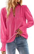 Womens Tops Butterfly Sleeve V Neck Blouses - Flowy Swiss