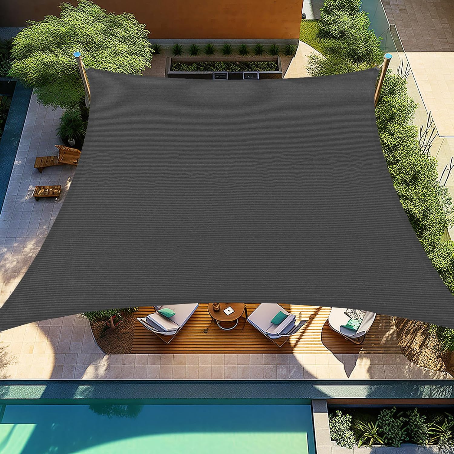 Shade&Beyond 08ftx10ft Sun Shade Sail for Outdoor Spaces