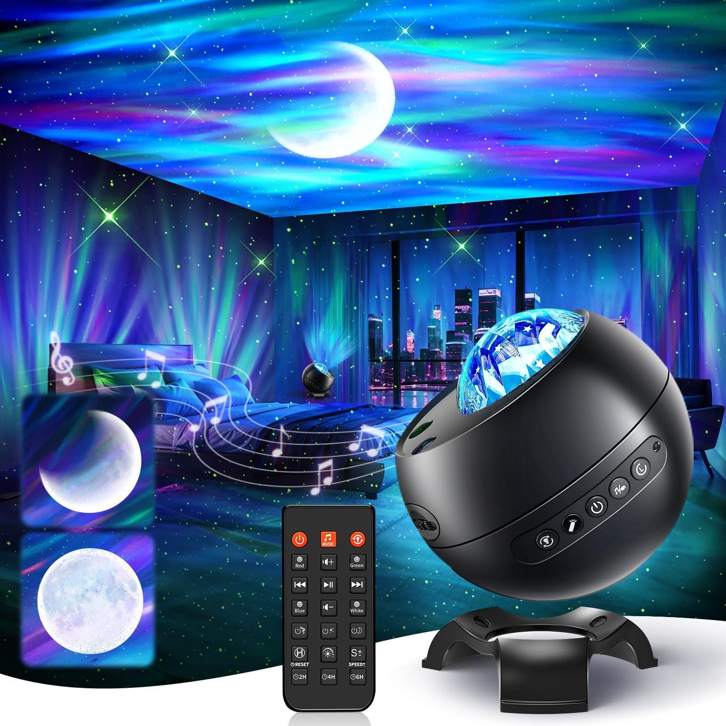 Immerse in 21 Colors Galaxy Lights!